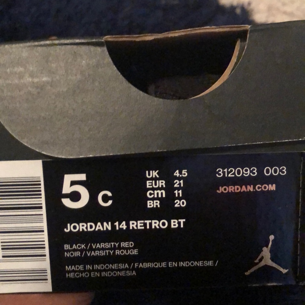 Baby Boy Jordan 14 Retro 5c